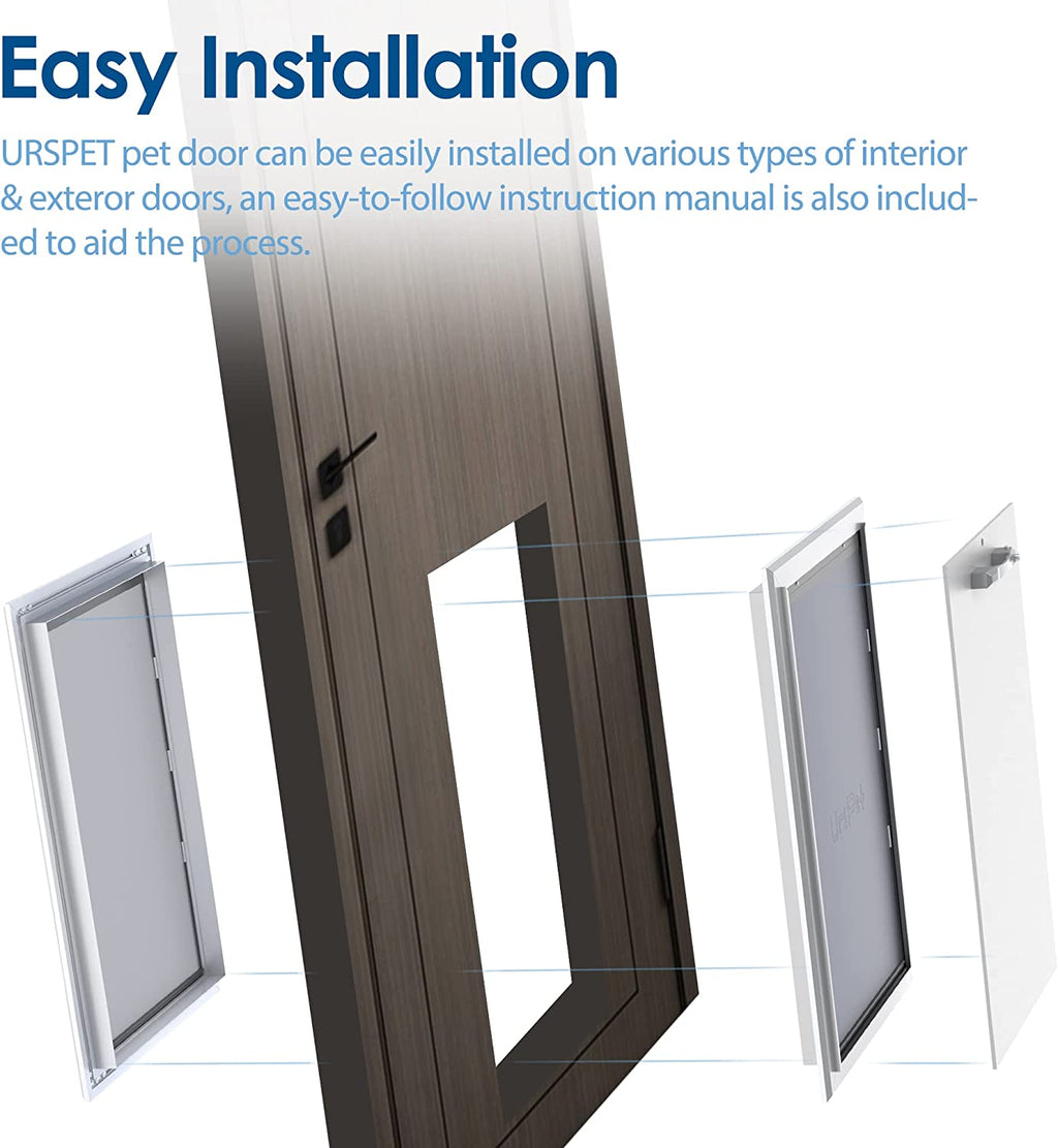 URSPET XL Dog Doors for Large Dogs, Extra Large Dog Door with